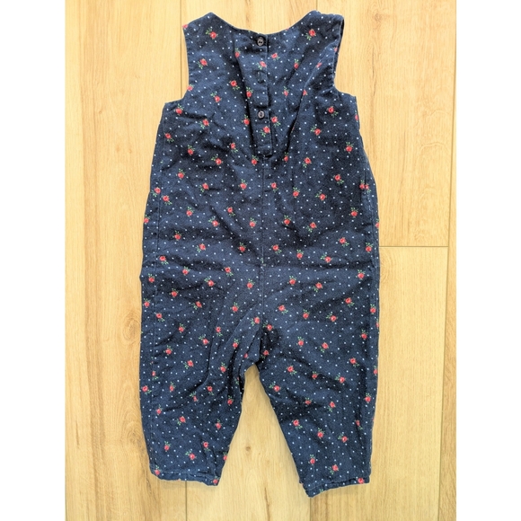 Navy Blue Kids Jumpsuit with Red Accents - Picture 2 of 4